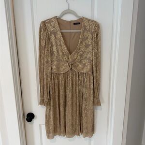 Tommy Hilfiger Gold Long Sleeve Dress